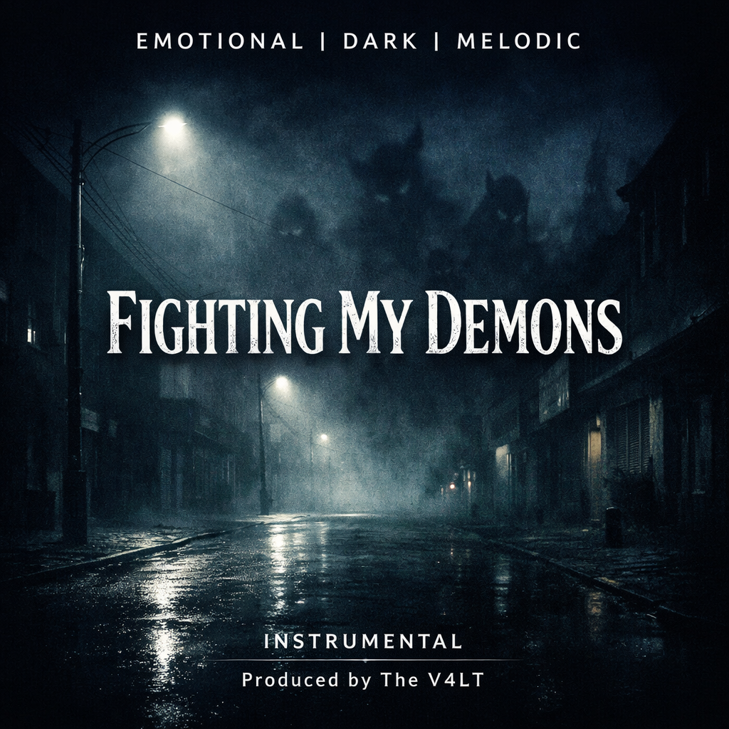 Fighting My Demons – Emotional Dark Melodic Trap Instrumental (Produced by The V4LT)